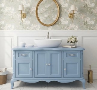 Casa Padrino Meuble-lavabo style campagne avec 4 portes et 2 tiroirs, 140 x 57 x 75 cm Casa Padrino Meuble-lavabo style campagne avec 4 portes et 2 tiroirs, 140 x 57 x 75 cm