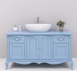 Casa Padrino Mueble de lavabo estilo rústico con 4 puertas y 2 cajones, 140 x 57 x 75 cm Casa Padrino Mueble de lavabo estilo rústico con 4 puertas y 2 cajones, 140 x 57 x 75 cm