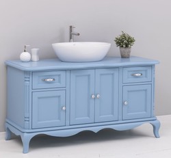 Casa Padrino Mueble de lavabo estilo rústico con 4 puertas y 2 cajones, 140 x 57 x 75 cm Casa Padrino Mueble de lavabo estilo rústico con 4 puertas y 2 cajones, 140 x 57 x 75 cm