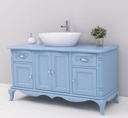 Casa Padrino Mueble de lavabo estilo rústico con 4 puertas y 2 cajones, 140 x 57 x 75 cm Casa Padrino Mueble de lavabo estilo rústico con 4 puertas y 2 cajones, 140 x 57 x 75 cm