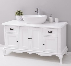 Casa Padrino Mueble de lavabo estilo rústico con 4 puertas y 2 cajones, 140 x 57 x 75 cm Casa Padrino Mueble de lavabo estilo rústico con 4 puertas y 2 cajones, 140 x 57 x 75 cm
