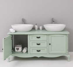 Casa Padrino Mueble de lavabo estilo rústico con 2 puertas y 3 cajones, 158 x 54 x 75 cm Casa Padrino Mueble de lavabo estilo rústico con 2 puertas y 3 cajones, 158 x 54 x 75 cm