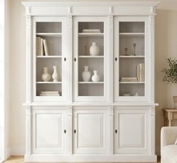 Casa Padrino Vetrina stile country con 3 ante, 183 x 51 x 228 cm Casa Padrino Vetrina stile country con 3 ante, 183 x 51 x 228 cm
