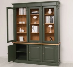 Casa Padrino Vetrina stile country con 3 ante, 183 x 51 x 228 cm Casa Padrino Vetrina stile country con 3 ante, 183 x 51 x 228 cm