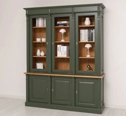 Casa Padrino Vetrina stile country con 3 ante, 183 x 51 x 228 cm Casa Padrino Vetrina stile country con 3 ante, 183 x 51 x 228 cm