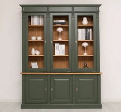 Casa Padrino Vetrina stile country con 3 ante, 183 x 51 x 228 cm Casa Padrino Vetrina stile country con 3 ante, 183 x 51 x 228 cm