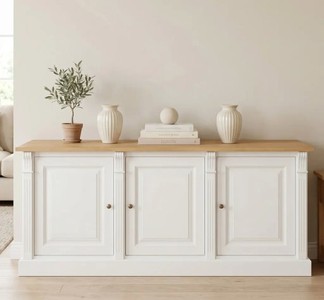Casa Padrino Vitrina estilo rústico con 3 puertas, 179 x 51 x 78 cm Casa Padrino Vitrina estilo rústico con 3 puertas, 179 x 51 x 78 cm
