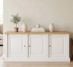 Casa Padrino Display Cabinet Country Style with 3 doors, 179 x 51 x 78 cm Casa Padrino Display Cabinet Country Style with 3 doors, 179 x 51 x 78 cm