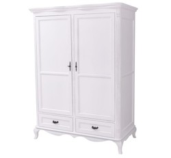 Casa Padrino Guardaroba stile country con 2 ante e 2 cassetti, 140 x 70 x 190 cm