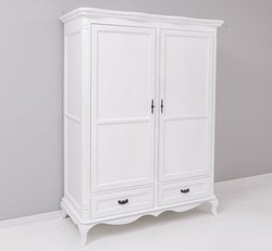Casa Padrino Guardaroba stile country con 2 ante e 2 cassetti, 140 x 70 x 190 cm