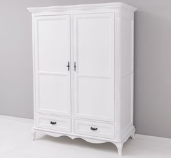Casa Padrino Guardaroba stile country con 2 ante e 2 cassetti, 140 x 70 x 190 cm