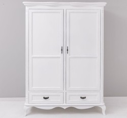 Casa Padrino Guardaroba stile country con 2 ante e 2 cassetti, 140 x 70 x 190 cm
