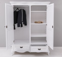Casa Padrino Guardaroba stile country con 2 ante e 2 cassetti, 140 x 70 x 190 cm