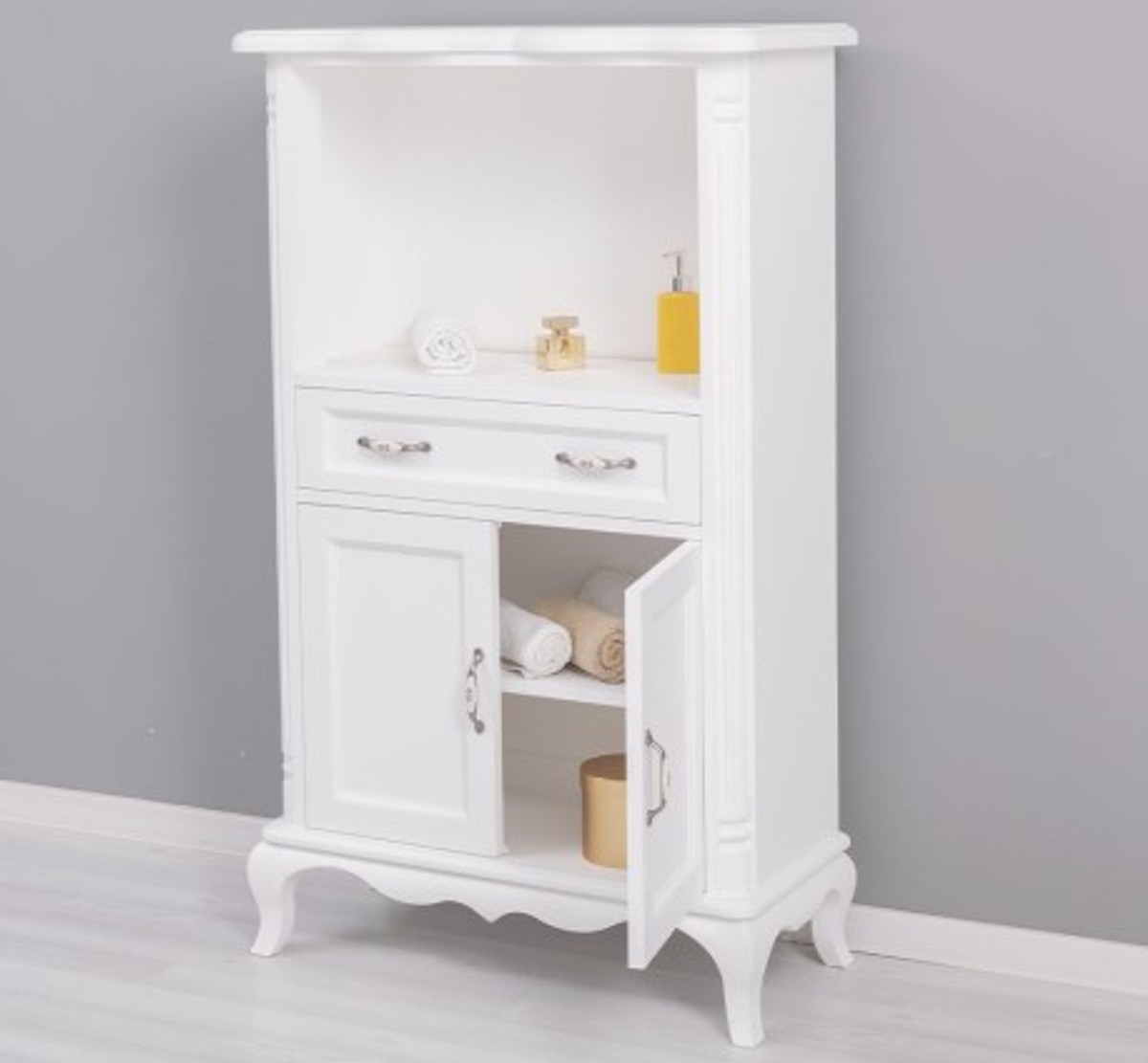 Casa Padrino Mueble de lavabo estilo rústico con 2 puertas y 1 cajón, 85 x 40 x 140 cm Casa Padrino Mueble de lavabo estilo rústico con 2 puertas y 1 cajón, 85 x 40 x 140 cm