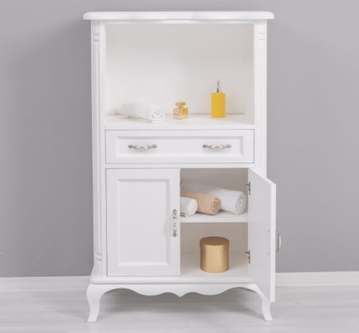 Casa Padrino Mueble de lavabo estilo rústico con 2 puertas y 1 cajón, 85 x 40 x 140 cm Casa Padrino Mueble de lavabo estilo rústico con 2 puertas y 1 cajón, 85 x 40 x 140 cm