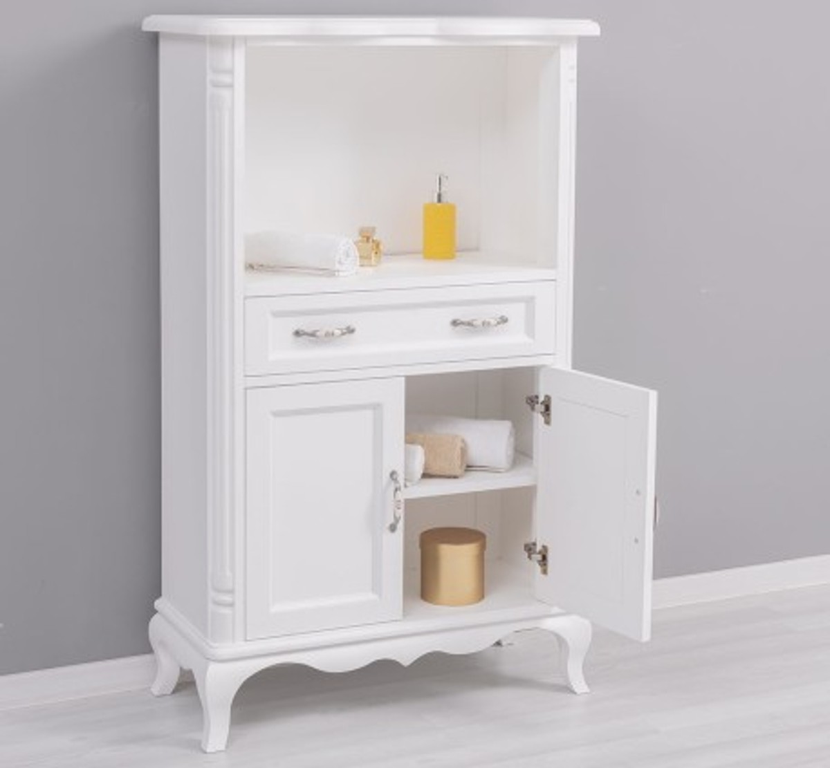 Casa Padrino Mueble de lavabo estilo rústico con 2 puertas y 1 cajón, 85 x 40 x 140 cm Casa Padrino Mueble de lavabo estilo rústico con 2 puertas y 1 cajón, 85 x 40 x 140 cm
