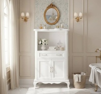 Casa Padrino Meuble-lavabo style campagne avec 2 portes et 1 tiroir, 85 x 40 x 140 cm Casa Padrino Meuble-lavabo style campagne avec 2 portes et 1 tiroir, 85 x 40 x 140 cm