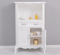 Casa Padrino Mueble de lavabo estilo rústico con 2 puertas y 1 cajón, 85 x 40 x 140 cm Casa Padrino Mueble de lavabo estilo rústico con 2 puertas y 1 cajón, 85 x 40 x 140 cm