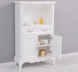 Casa Padrino Mueble de lavabo estilo rústico con 2 puertas y 1 cajón, 85 x 40 x 140 cm Casa Padrino Mueble de lavabo estilo rústico con 2 puertas y 1 cajón, 85 x 40 x 140 cm