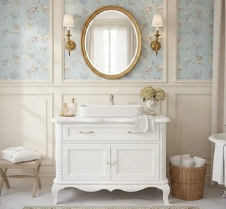 Casa Padrino Meuble-lavabo style campagne avec 2 portes et 1 tiroir, 100 x 57 x 75 cm Casa Padrino Meuble-lavabo style campagne avec 2 portes et 1 tiroir, 100 x 57 x 75 cm