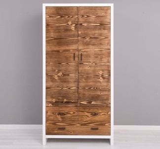 Casa Padrino Kleiderschrank im Landhausstil mit 2 Türen und 3 Schubladen, 100 x 55 x 200 cm Casa Padrino Kleiderschrank im Landhausstil mit 2 Türen und 3 Schubladen, 100 x 55 x 200 cm
