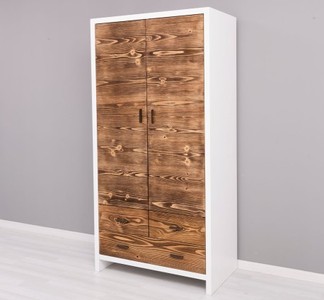 Casa Padrino Kleiderschrank im Landhausstil mit 2 Türen und 3 Schubladen, 100 x 55 x 200 cm