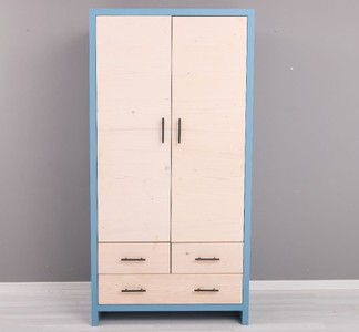 Casa Padrino Kleiderschrank im Landhausstil mit 2 Türen und 3 Schubladen, 100 x 55 x 200 cm