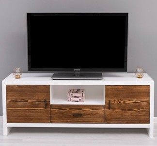 Casa Padrino Mobile TV stile country con 2 ante e 1 cassetto, 160 x 40 x 60 cm