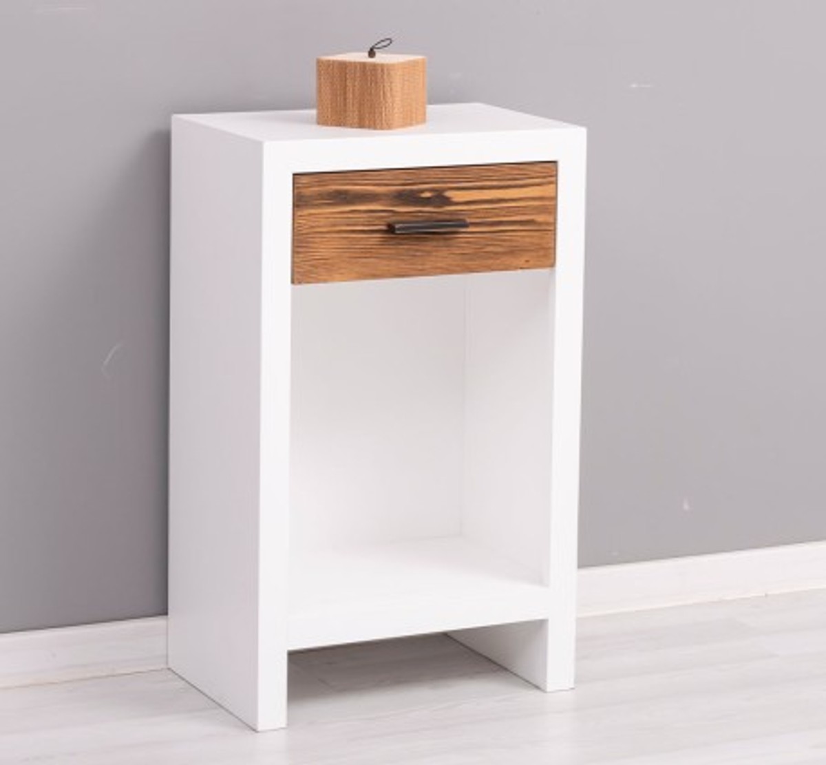 Casa Padrino Mesita de noche estilo rústico con 1 cajón, 45 x 30 x 74 cm Casa Padrino Mesita de noche estilo rústico con 1 cajón, 45 x 30 x 74 cm
