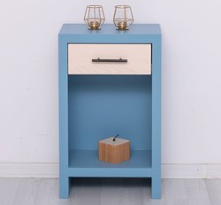 Casa Padrino Mesita de noche estilo rústico con 1 cajón, 45 x 30 x 74 cm Casa Padrino Mesita de noche estilo rústico con 1 cajón, 45 x 30 x 74 cm