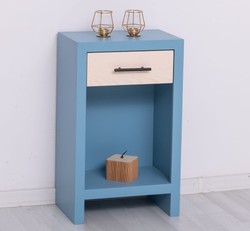 Casa Padrino Mesita de noche estilo rústico con 1 cajón, 45 x 30 x 74 cm Casa Padrino Mesita de noche estilo rústico con 1 cajón, 45 x 30 x 74 cm