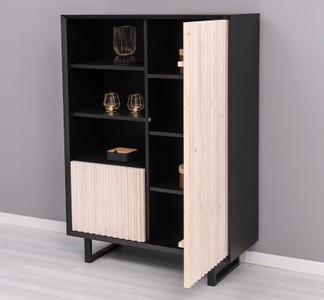 Casa Padrino Schrank im Landhausstil mit 2 Türen, 101 x 40 x 140 cm