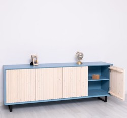 Casa Padrino Cassettiera stile country con 4 ante, 214 x 50 x 78 cm Casa Padrino Cassettiera stile country con 4 ante, 214 x 50 x 78 cm