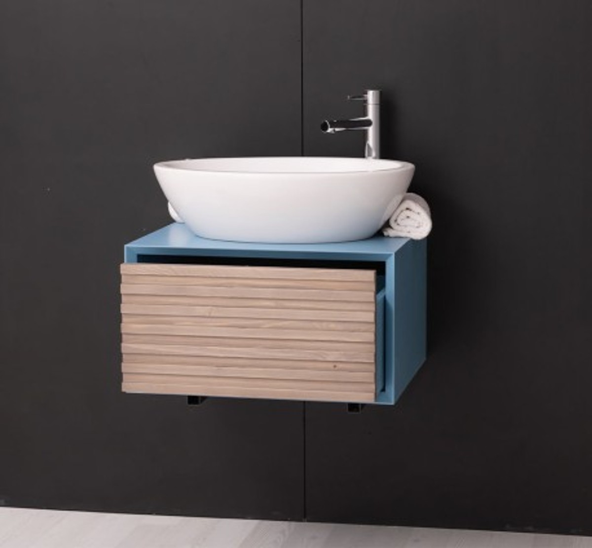 Casa Padrino Waschtisch im Landhausstil mit 1 Schublade, 60 x 50 x 33 cm Casa Padrino Waschtisch im Landhausstil mit 1 Schublade, 60 x 50 x 33 cm