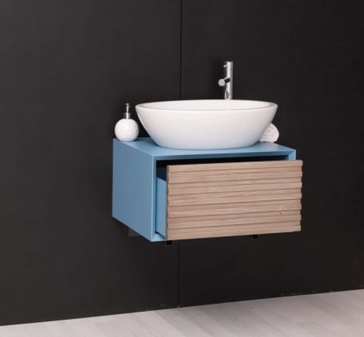Casa Padrino Waschtisch im Landhausstil mit 1 Schublade, 60 x 50 x 33 cm Casa Padrino Waschtisch im Landhausstil mit 1 Schublade, 60 x 50 x 33 cm
