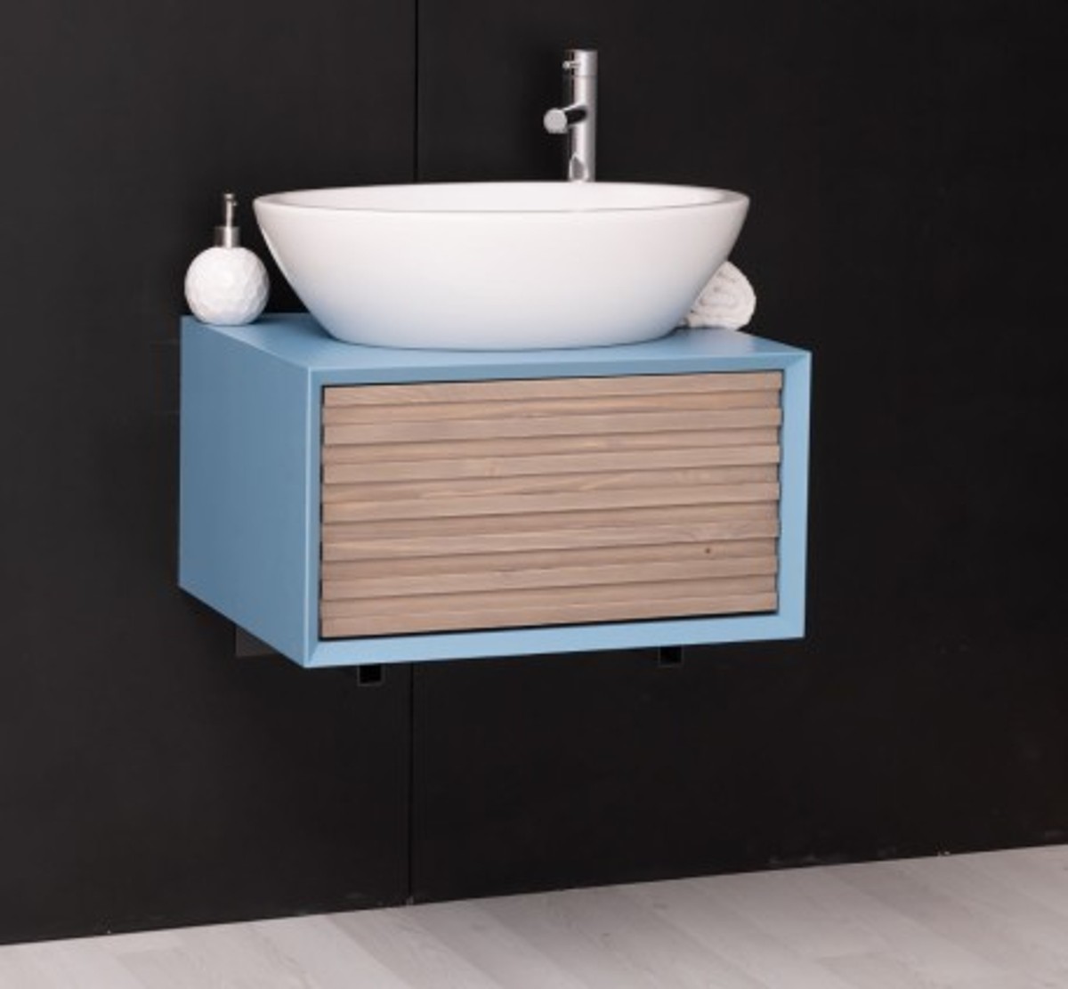 Casa Padrino Waschtisch im Landhausstil mit 1 Schublade, 60 x 50 x 33 cm Casa Padrino Waschtisch im Landhausstil mit 1 Schublade, 60 x 50 x 33 cm