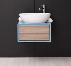 Casa Padrino Waschtisch im Landhausstil mit 1 Schublade, 60 x 50 x 33 cm Casa Padrino Waschtisch im Landhausstil mit 1 Schublade, 60 x 50 x 33 cm