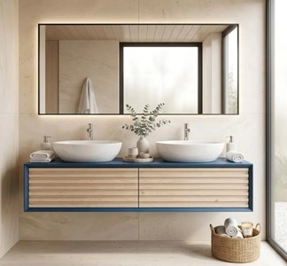 Casa Padrino Meuble-lavabo style campagne avec 2 tiroirs, 150 x 50 x 33 cm Casa Padrino Meuble-lavabo style campagne avec 2 tiroirs, 150 x 50 x 33 cm