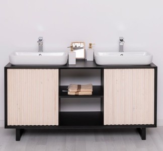 Casa Padrino Meuble-lavabo style campagne avec 2 portes, 150 x 50 x 76 cm Casa Padrino Meuble-lavabo style campagne avec 2 portes, 150 x 50 x 76 cm