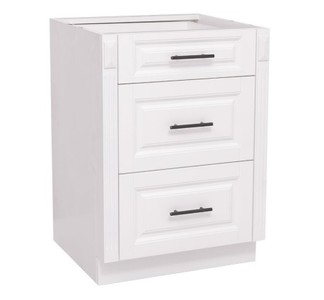 Casa Padrino Mobile da cucina stile country con 3 cassetti, 60 x 58 x 85 cm
