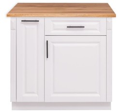 Casa Padrino Kitchen Cabinet Country Style with 1 door, 1 drawer and oak top, 94 x 60 x 89 cm Casa Padrino Kitchen Cabinet Country Style with 1 door, 1 drawer and oak top, 94 x 60 x 89 cm