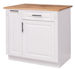 Casa Padrino Kitchen Cabinet Country Style with 1 door, 1 drawer and oak top, 94 x 60 x 89 cm Casa Padrino Kitchen Cabinet Country Style with 1 door, 1 drawer and oak top, 94 x 60 x 89 cm