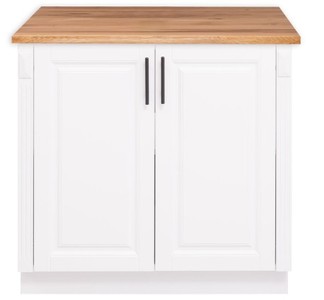 Casa Padrino Mobile da cucina stile country con 2 ante e piano in rovere, 94 x 60 x 89 cm