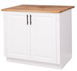 Casa Padrino Meuble de cuisine style campagne avec 2 portes et plateau en chêne, 94 x 60 x 89 cm Casa Padrino Meuble de cuisine style campagne avec 2 portes et plateau en chêne, 94 x 60 x 89 cm