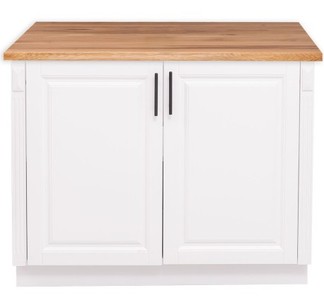 Casa Padrino Mobile da cucina stile country con 2 ante e piano in rovere, 114 x 60 x 89 cm