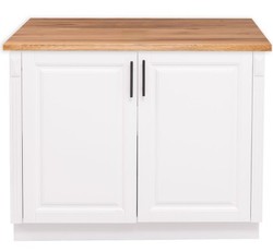 Casa Padrino Mueble de cocina estilo rústico con 2 puertas y tablero de roble, 114 x 60 x 89 cm Casa Padrino Mueble de cocina estilo rústico con 2 puertas y tablero de roble, 114 x 60 x 89 cm