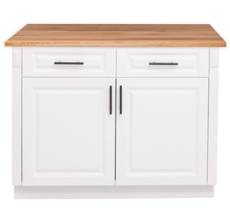 Casa Padrino Mobile da cucina stile country con 2 ante, 2 cassetti e piano in rovere, 114 x 60 x 89 cm