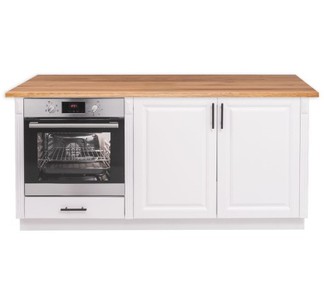 Casa Padrino Meuble de cuisine style campagne avec 2 portes, 1 tiroir et plateau en chêne, 179 x 60 x 89 cm Casa Padrino Meuble de cuisine style campagne avec 2 portes, 1 tiroir et plateau en chêne, 179 x 60 x 89 cm