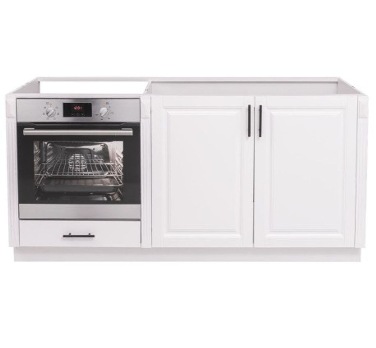 Casa Padrino Mueble de cocina estilo rústico con 2 puertas y 1 cajón, 175 x 58 x 85 cm Casa Padrino Mueble de cocina estilo rústico con 2 puertas y 1 cajón, 175 x 58 x 85 cm