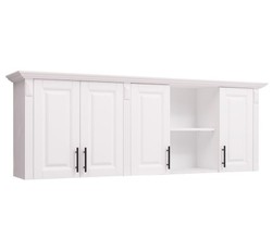 Casa Padrino Mueble de cocina estilo rústico con 4 puertas, 185 x 35 x 65 cm